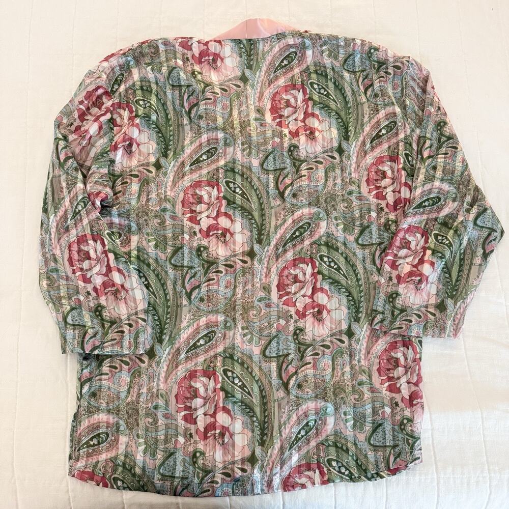 Victoria's Secret | Vintage Gold Label Pink‎ Floral Button Up Pajama Top SMALL - Picture 6 of 6